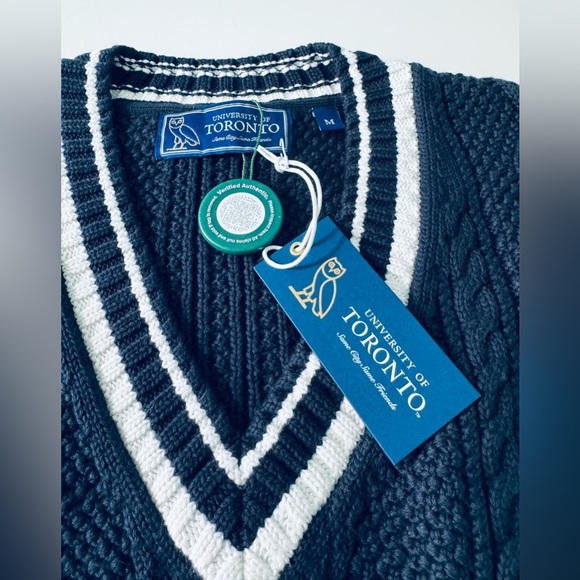 OVO University of Toronto Navy Sweater Vest NEW WITH TAGS!!! - Picture 2 of 9